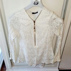 Quiz Chantilly net shirt